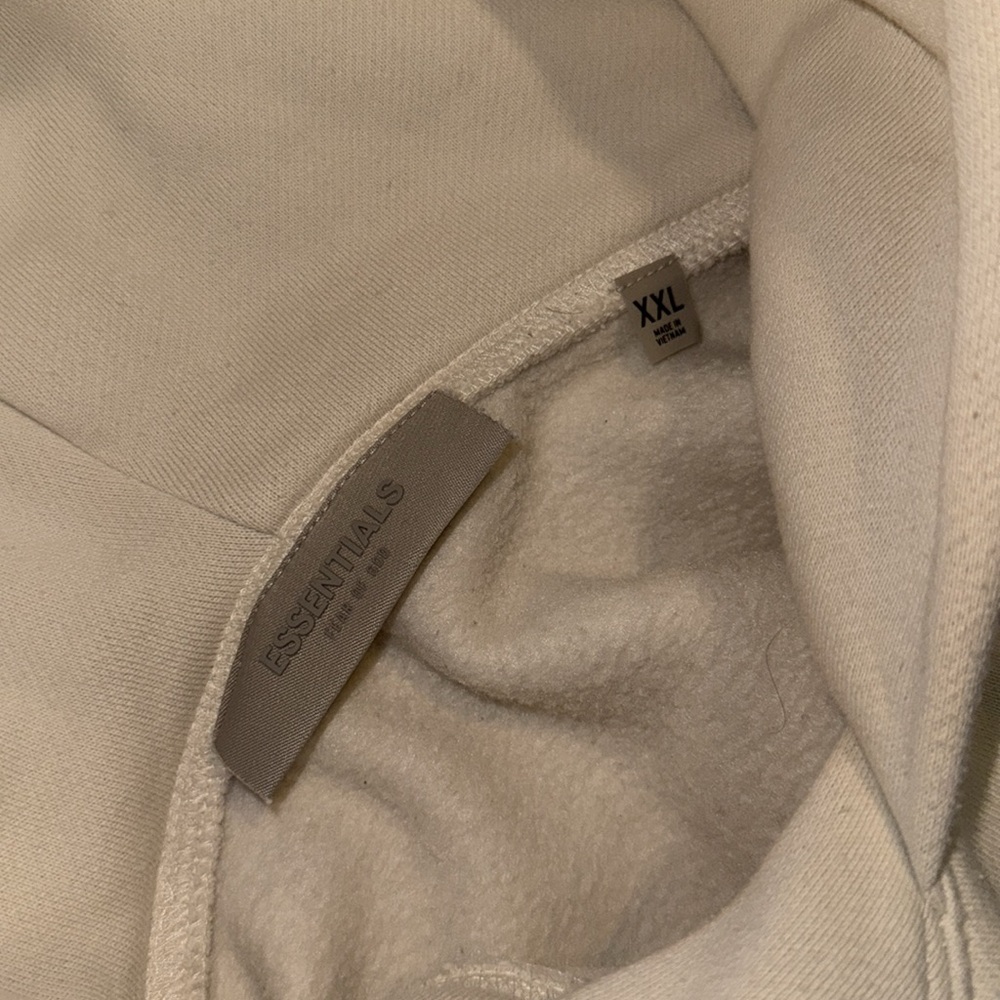 Essentials Cream Sweater Soft Textured Fabric - image 4